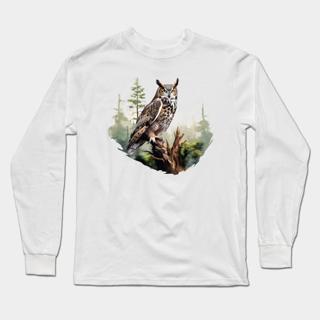 Hoot Owl Long Sleeve T-Shirt by zooleisurelife